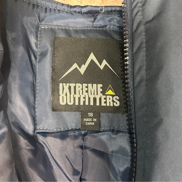 Extreme outfitters navy blue polyester snow bibs size 18 boys - Picture 6 of 8